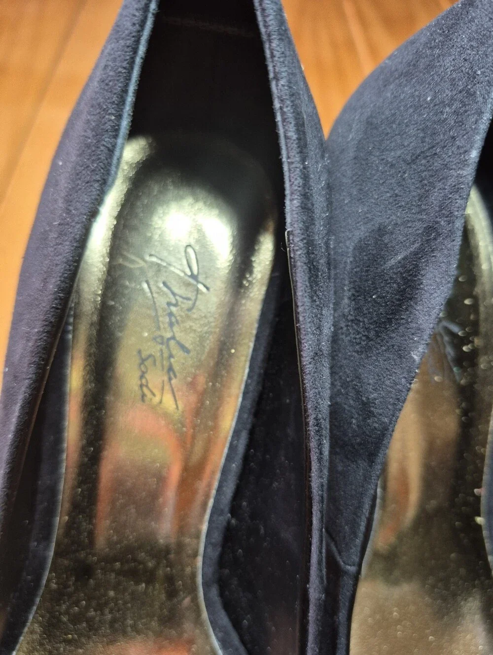 Thalia Sodi Classic Black Faux Suede Pumps - Size 8.5